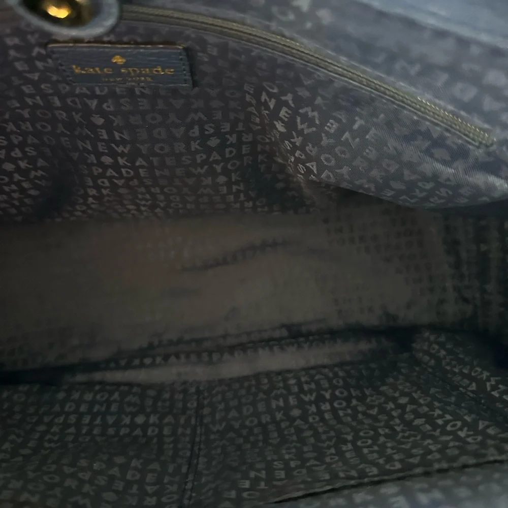 Kate Spade Pebbled Leather Purse & Wallet - Blue - Picture 9 of 12